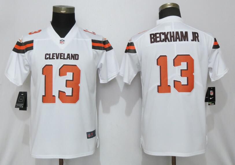 Women Cleveland Browns #13 Beckham jr White Nike Vapor Untouchable Player NFL Jerseys